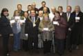 Mayor Peter Rush with Steve Brown and all the recipients