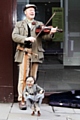 Michael Wray busking in Rochdale Town Centre