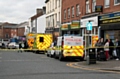 Ambulance and police on standby on Yorkshire Street