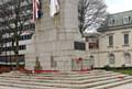 Poppy Wreaths following the clean up at the Cenotaph 