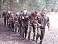 The nine students after completing the cross country confidence course.  Front to back: Vilius Balciunas, Aaron Anderson, Alex Jordan, Jasper Kiragga, Elliot Mottershead, Chris Hurst, Ryan Law, Tony Riley, Christian Harold