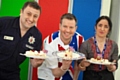 Firefighter Paul Rourke, Andrew Nutter and Nasima Khan
