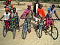 Recycle bikes donated through Halfords helped children in Gambia get to school