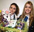 Rhiannon Whitworth and Ashleigh Brown raised nearly £300 for their chosen charities