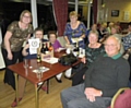 Winners The Kwirky Quartet: Deborah Davidson Kathleen Davidson, Barbara Grout and Philip Jackson, along with organisers Sue Furby and Gill Murphy