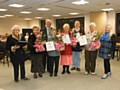 Members of Heywood Pensioners' Association were presented with gifts and certificates to celebrate their 20 years of hard work 