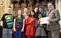 The Lower Falinge Junior Wardens with the Mayor, Councillor Peter Rush