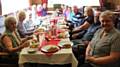 Residents from Threlkeld Court serve up a treat for their friends from Clough Court 