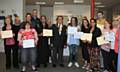 Members with thier certificates from Rochdale Connections Trust with Mayor Peter Rush