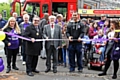 Mayor Peter Rush, MP Jim Dobbin and Rochdale Hornets star Ryan Millard officially open the walk