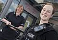 PC Holly Mills with A&E clinical matron Julie Winterbottom at The Royal Oldham Hospital