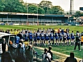 Guard of honour for captain, Wayne English and assistant coach Chris Hough