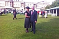 Stephanie Mills and Nigel Stanley at the Queen's garden party