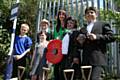 Acting Council Chief Executive Linda Fisher and Councillor Billy Sheerin are joined by pupils from St Edwards and Matthew Moss Schools