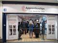 Helping young people into work: Apprenticeship figures were boosted by a pop up shop in Middleton in January
