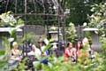 Ladies enjoying bubbly in the newly opened Secret Garden 