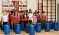 Hamer Drumming group in a recent assembly before the workshop event held at Heybrook Primary School