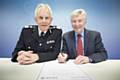 Chief Constable Sir Peter Fahy and Greater Manchester’s Police and Crime Commissioner Tony Lloyd signing the Greater Manchester Armed Forces Covenant
