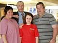 Mum Adele, Lorenzo O'Reilly, Lucy Briggs and her dad Ian Shaw