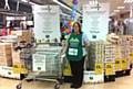 Amanda Hardy, from Tesco with the display for Rochdale Foodbank