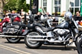 Motorbikes parked outside the Wine Press