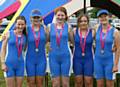 J14 quad Amy Aspinall, Molly Archbold, Hannah Lowe, Darcie Willis and Sally Tisdall