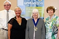 Unitarian Church 40th anniversary - Stuart Watson, Mayoress Beverley Place, General Assembly President Marion Baker and Joyce Ashworth