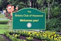 The Rotary Club of Heywood sign