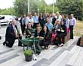 Rochdale Council Leader Richard Farnell (left) with staff from Number One Riverside
