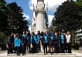 Kingsway Park High School students at the Cenotaph 