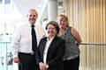 Council Leader Richard Farnell, Chief Social Worker for Adults in England Lyn Romeo and Director for Adult Services Sheila Downey