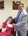 Hospice Founder Margaret Geoghegan MBE with Councillor Peter Rush 