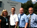 Karen Humphreys, Contract Manager at Training @ Hopwood, Adam Radley, Training Manager, Samsung Techwin Europe Limited, Terry Collier, Hopwood Hall College’s Centre Director for Technology and Derek Bonney, Hopwood Hall College security alarms and electrical lecturer