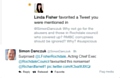 Linda Fisher favourited a tweet that attempts to smear Simon Danczuk