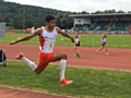 Kevin Metzger competing at triple jump