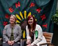 Natalie Bennett, Leader of the Green Party, with Abi Jackson, Green Party candidate for Heywood & Middleton by-election 