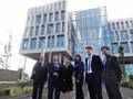 RDA Managing Director John Hudson, Acting Chief Executive Linda Fisher and Cllr John Blundell, Asst Cabinet Member for Regeneration, welcome the Chinese delegation to Rochdale