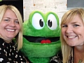 Alison McGuigan, Springy the Hospice Frog and Melanie Caffrey