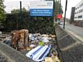 Litter discarded near Nye Bevan House in Rochdale