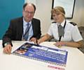 Chief Superintendent Zoe Sheard with Deputy Police and Crime Commissioner Jim Battle 