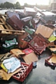 Piles of rubbish outside of Rochdale Market