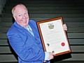 Jimmy Cricket with his Lifetime Achievement Award