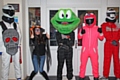 Staff from Team Karting get into the spirit of the Haloween family fun day