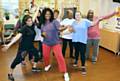 The dance group working out at Syke Methodist Church 