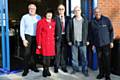 Company Shop Founder and Chairman John Marren, Deputy Mayoress of Rochdale Mrs Elaine Dutton, Deputy Mayor of Rochdale Councillor Ray Dutton,  Middleton Store’s first customer Bill Andrews, and Middleton Store Manager Vijay Patel