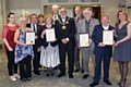 The Heywood in Bloom team with Mayor Surinder Biant, Mayoress Cecile Biant and Heywood Councillor Peter Rush