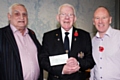 Harry Bell, Michael Robin Blackman from the Royal British Legion and Steve Barton