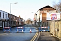 A wall of the former Baby World store in Middleton has partly collapsed due to damage from the wind