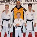 Adam Jennings, Adam Curran and Saif Rana with Sensei Irfan Ansari 