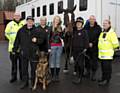 Millie Patten with Sandy Turnbull and the team at Hough End 